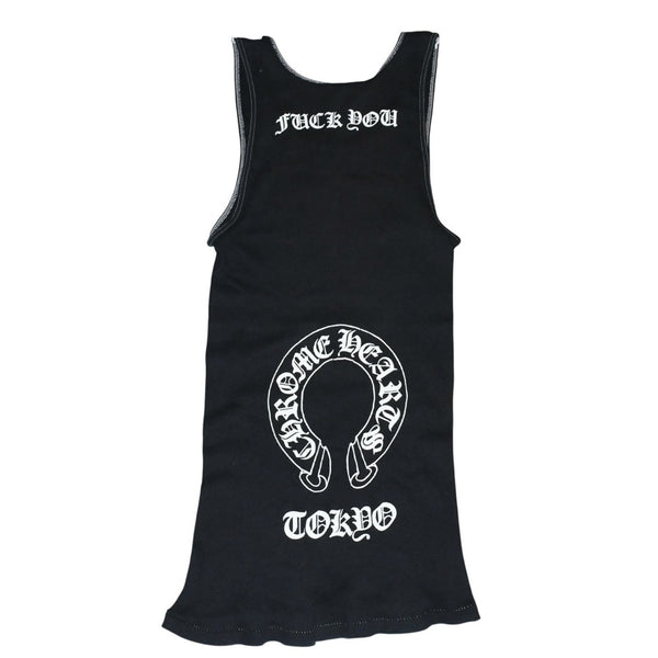 CHROME HEARTS Vine Dagger Tank Top Sleeveless Size L FUCK YOU Horseshoe Black Tokyo Limited Good Condition Used 4a001529