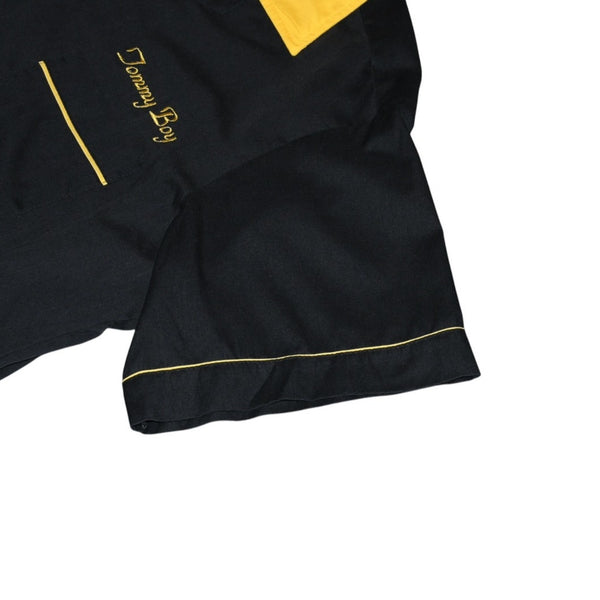 Very good condition VINTAGE Vintage 90's TOMMY BOY RECRDS Tommy Boy Records Bowling Shirt Size XL Black Yellow Used 4a001511