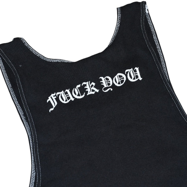 CHROME HEARTS Vine Dagger Tank Top Sleeveless Size L FUCK YOU Horseshoe Black Tokyo Limited Good Condition Used 4a001529