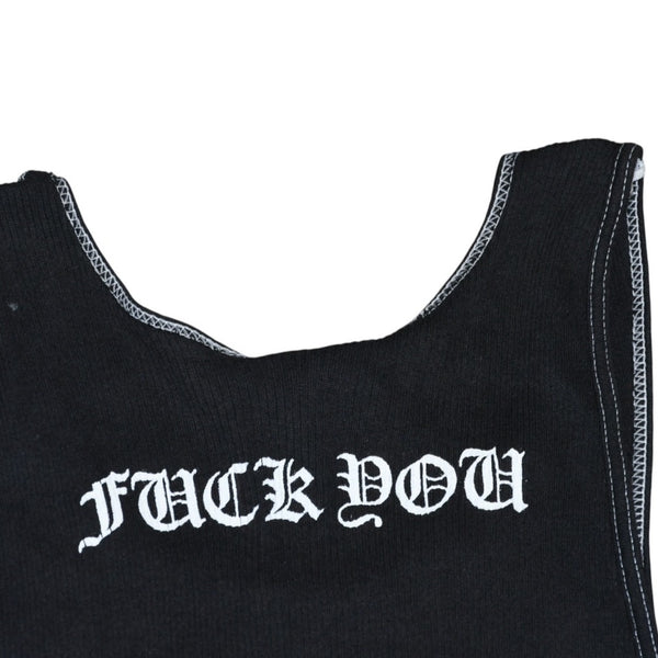 CHROME HEARTS Vine Dagger Tank Top Sleeveless Size L FUCK YOU Horseshoe Black Tokyo Limited Good Condition Used 4a001529