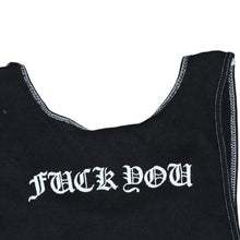 画像をギャラリービューアに読み込む, CHROME HEARTS クロムハーツ ヴァインダガー タンクトップ ノースリーブ サイズL FUCK YOU ホースシュー ブラック 東京限定 美品 中古 4a001529