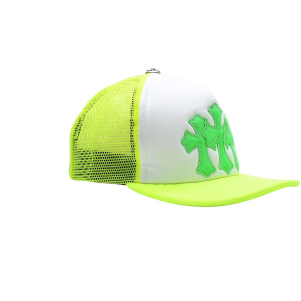 新品未使用 CHROME HEARTS クロムハーツ TRUCKER CAP トラッカーキャップ セメタリークロスパッチ グリーン シルバー925 中古 4a001457