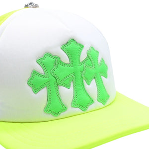 新品未使用 CHROME HEARTS クロムハーツ TRUCKER CAP トラッカーキャップ セメタリークロスパッチ グリーン シルバー925 中古 4a001457