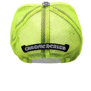 新品未使用 CHROME HEARTS クロムハーツ TRUCKER CAP トラッカーキャップ セメタリークロスパッチ グリーン シルバー925 中古 4a001457