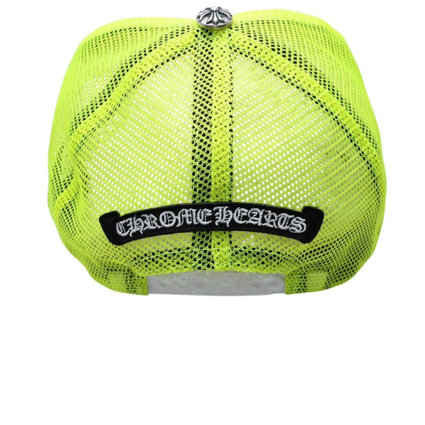 新品未使用 CHROME HEARTS クロムハーツ TRUCKER CAP トラッカーキャップ セメタリークロスパッチ グリーン シルバー925 中古 4a001457