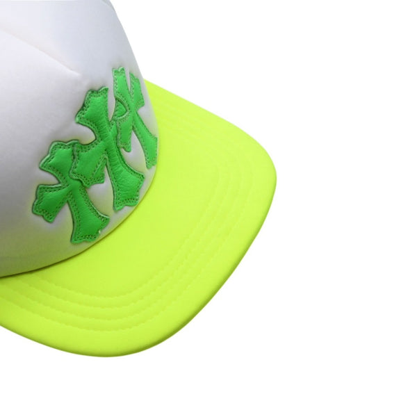 新品未使用 CHROME HEARTS クロムハーツ TRUCKER CAP トラッカーキャップ セメタリークロスパッチ グリーン シルバー925 中古 4a001457