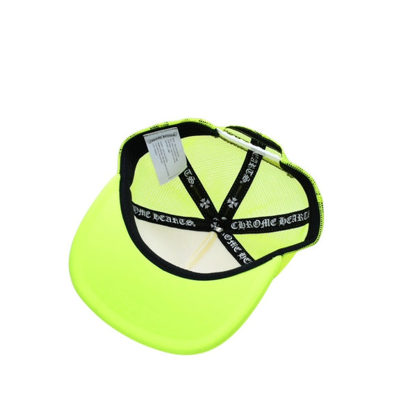 新品未使用 CHROME HEARTS クロムハーツ TRUCKER CAP トラッカーキャップ セメタリークロスパッチ グリーン シルバー925 中古 4a001457