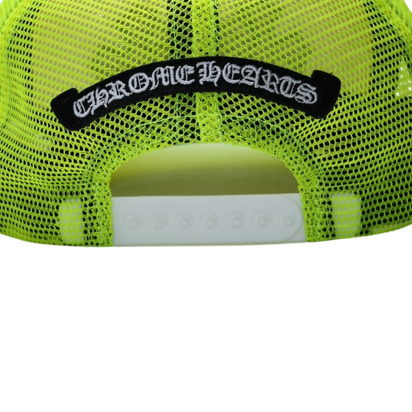 新品未使用 CHROME HEARTS クロムハーツ TRUCKER CAP トラッカーキャップ セメタリークロスパッチ グリーン シルバー925 中古 4a001457