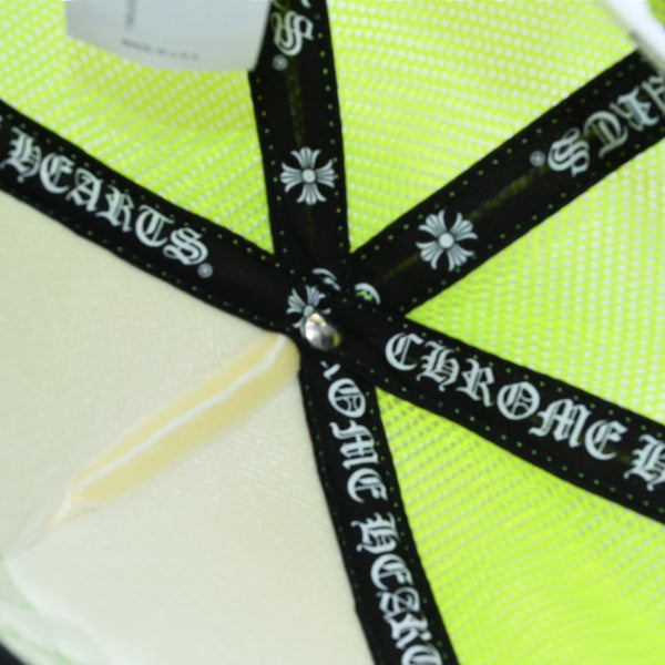 新品未使用 CHROME HEARTS クロムハーツ TRUCKER CAP トラッカーキャップ セメタリークロスパッチ グリーン シルバー925 中古 4a001457