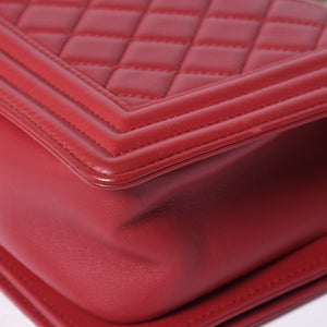 CHANEL シャネル ボーイシャネル チェーンショルダーバッグ ショルダーバッグ 26番台 ラムスキン ココマーク ピンク ゴールド金具 美品 中古 4a006431