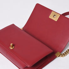 Load the image into the gallery viewer. CHANEL シャネル ボーイシャネル チェーンショルダーバッグ ショルダーバッグ 26番台 ラムスキン ココマーク ピンク ゴールド金具 美品 中古 4a006431