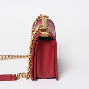 CHANEL シャネル ボーイシャネル チェーンショルダーバッグ ショルダーバッグ 26番台 ラムスキン ココマーク ピンク ゴールド金具 美品 中古 4a006431