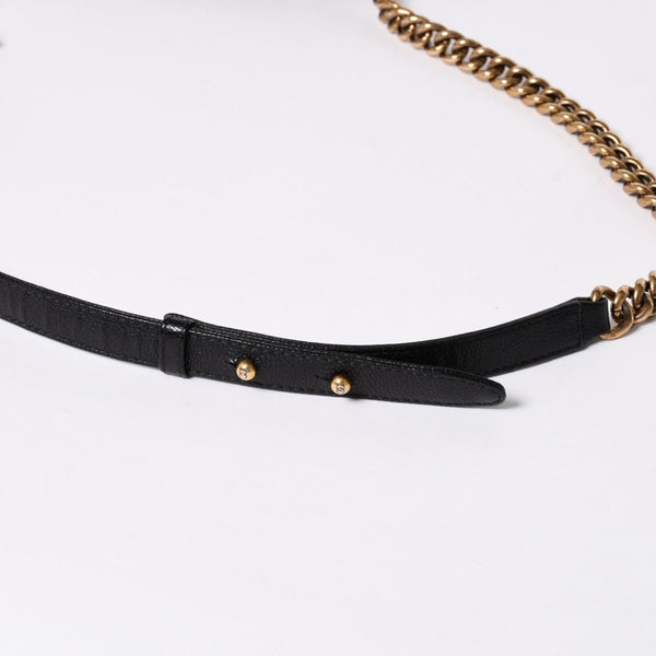 CHANEL シャネル ボーイシャネル ショルダーバッグ チェーンショルダーバッグ 19番台 キャビアスキン ココマーク ブラック ゴールド金具 美品 中古 4a006436