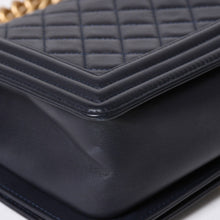 画像をギャラリービューアに読み込む, 極美品 CHANEL シャネル ボーイシャネル25 Wチェーンショルダーバッグ 26番台 ココマーク A67086 ラムスキン ネイビー 中古 4a006434
