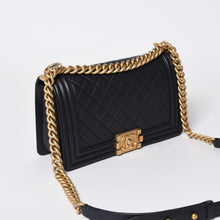 画像をギャラリービューアに読み込む, 極美品 CHANEL シャネル ボーイシャネル25 Wチェーンショルダーバッグ 26番台 ココマーク A67086 ラムスキン ネイビー 中古 4a006434