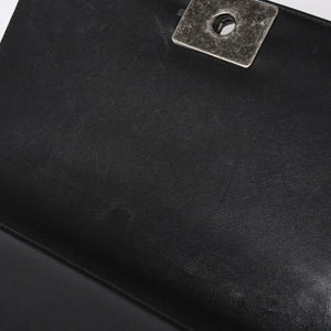 極美品 CHANEL シャネル ボーイシャネル チェーンショルダーバッグ A67086 23番台 ラムスキン ココマーク ブラック シルバー金具 中古 4a006432