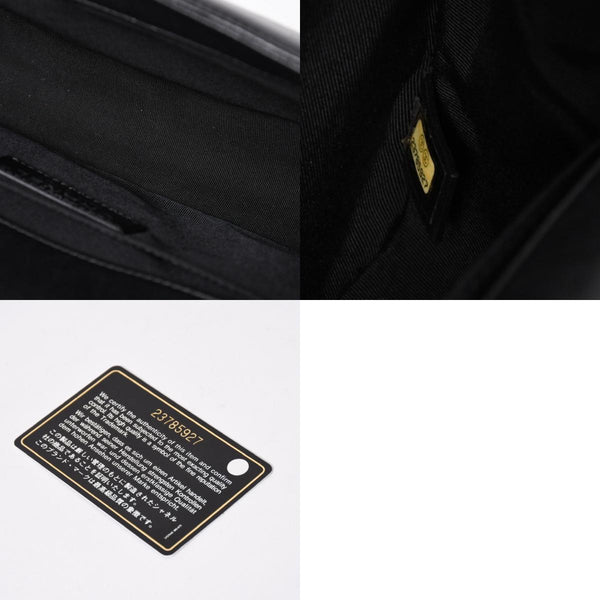 極美品 CHANEL シャネル ボーイシャネル チェーンショルダーバッグ A67086 23番台 ラムスキン ココマーク ブラック シルバー金具 中古 4a006432
