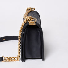 画像をギャラリービューアに読み込む, 極美品 CHANEL シャネル ボーイシャネル25 Wチェーンショルダーバッグ 26番台 ココマーク A67086 ラムスキン ネイビー 中古 4a006434