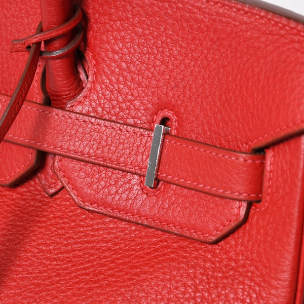 極美品 HERMES エルメス ハンドバッグ バーキン35 トゴ レッド シルバー金具 □I刻印 中古 4a006440