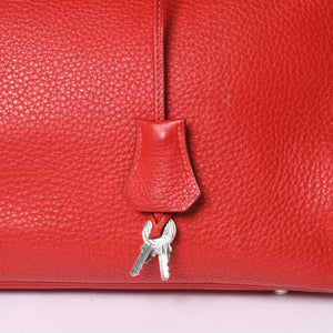 極美品 HERMES エルメス ハンドバッグ バーキン35 トゴ レッド シルバー金具 □I刻印 中古 4a006440