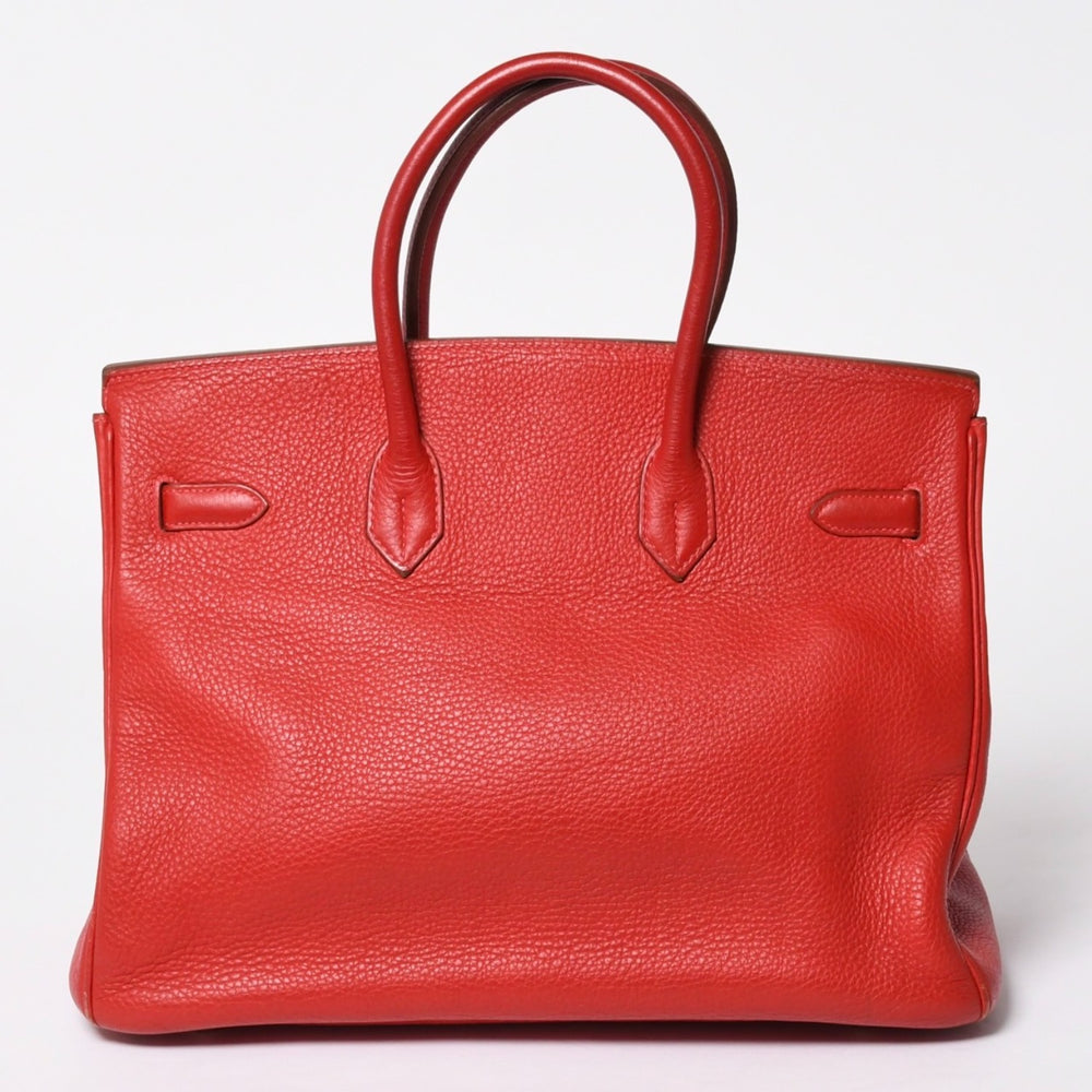 極美品 HERMES エルメス ハンドバッグ バーキン35 トゴ レッド シルバー金具 □I刻印 中古 4a006440