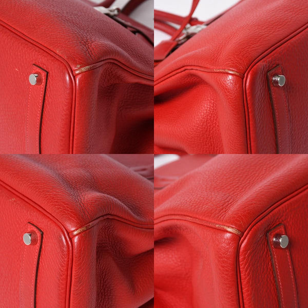 極美品 HERMES エルメス ハンドバッグ バーキン35 トゴ レッド シルバー金具 □I刻印 中古 4a006440
