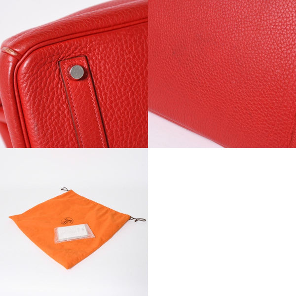極美品 HERMES エルメス ハンドバッグ バーキン35 トゴ レッド シルバー金具 □I刻印 中古 4a006440