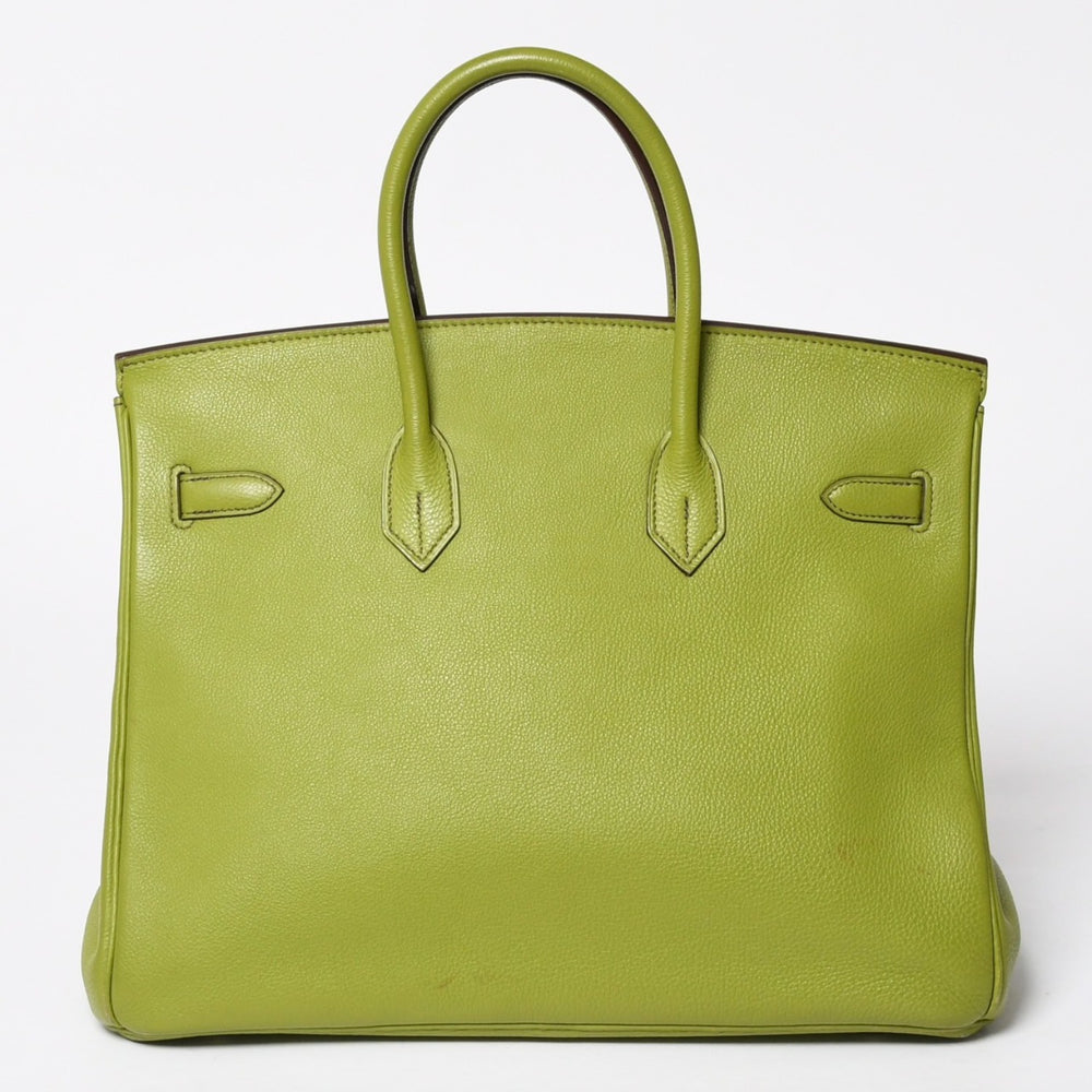 HERMES エルメス BIRKIN バーキン35 アニスグリーン トゴ シルバー金具 ハンドバッグ □H刻印 美品 中古 4a006441