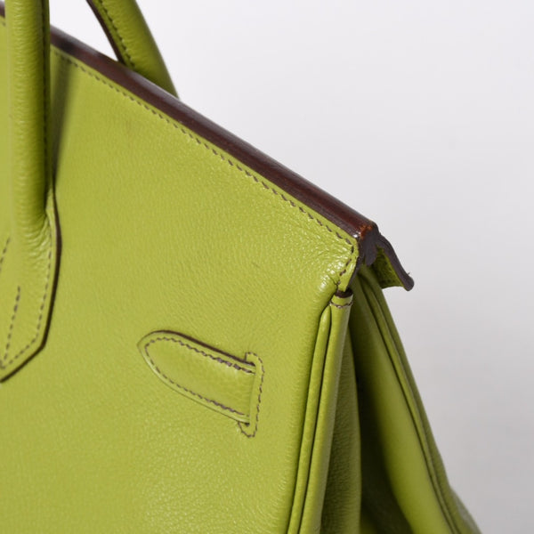 HERMES エルメス BIRKIN バーキン35 アニスグリーン トゴ シルバー金具 ハンドバッグ □H刻印 美品 中古 4a006441