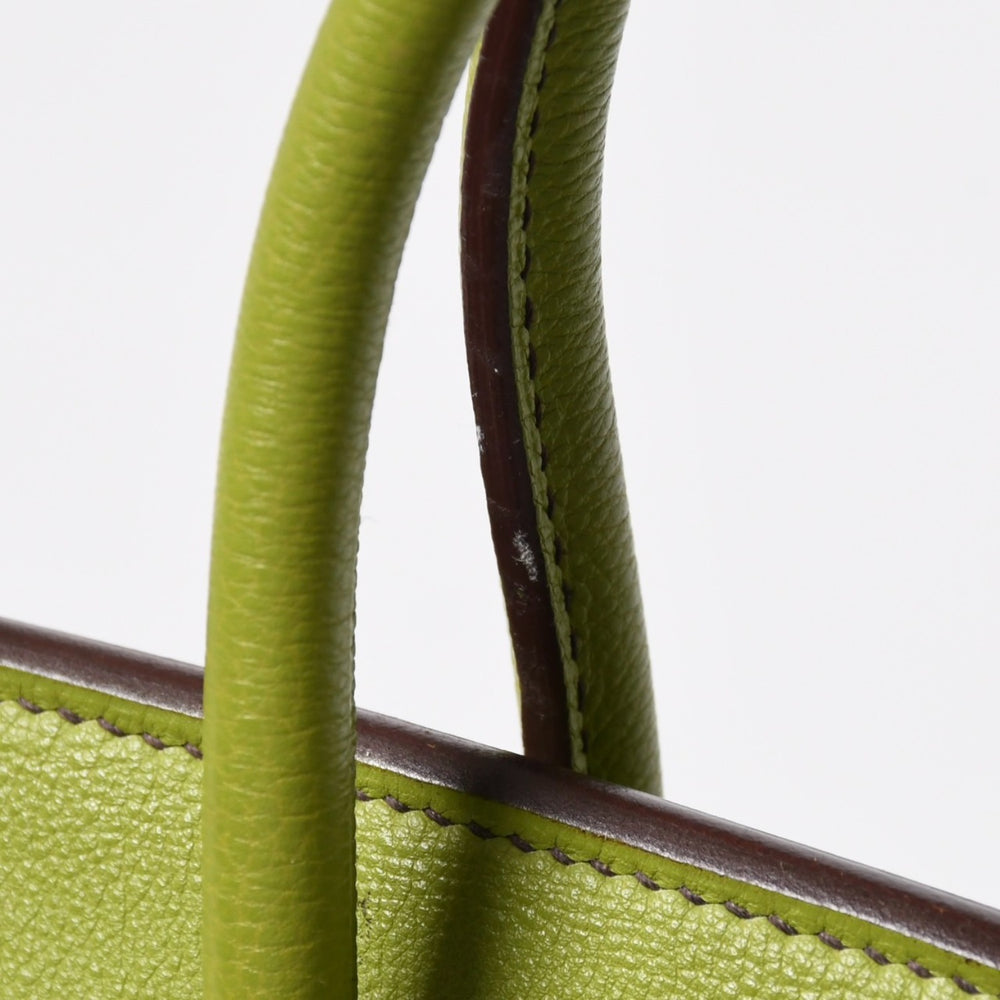 HERMES BIRKIN Birkin 35 Anise Green Togo Silver Hardware Handbag □H Stamp Good Condition Used 4a006441