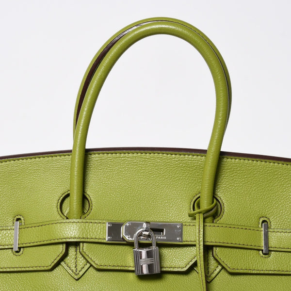 HERMES エルメス BIRKIN バーキン35 アニスグリーン トゴ シルバー金具 ハンドバッグ □H刻印 美品 中古 4a006441