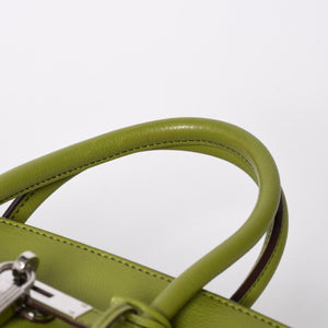 HERMES エルメス BIRKIN バーキン35 アニスグリーン トゴ シルバー金具 ハンドバッグ □H刻印 美品 中古 4a006441