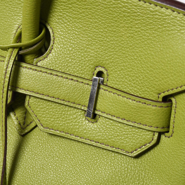 HERMES エルメス BIRKIN バーキン35 アニスグリーン トゴ シルバー金具 ハンドバッグ □H刻印 美品 中古 4a006441