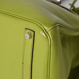 HERMES エルメス BIRKIN バーキン35 アニスグリーン トゴ シルバー金具 ハンドバッグ □H刻印 美品 中古 4a006441