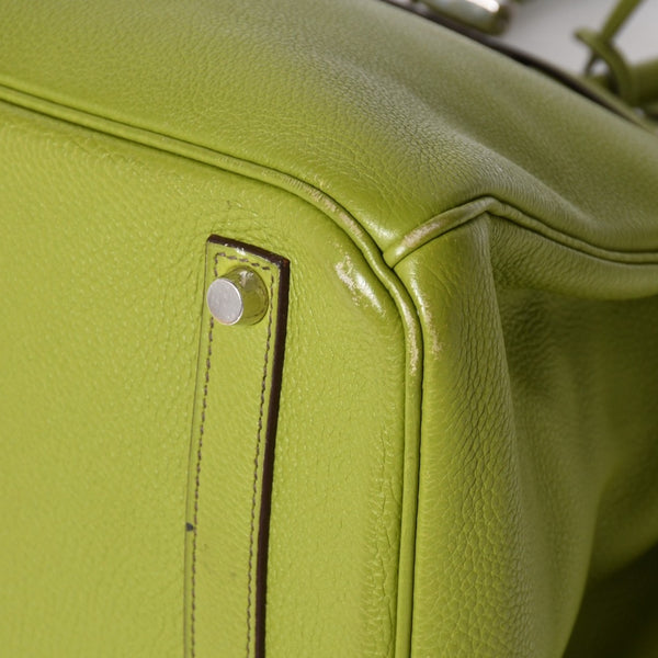 HERMES エルメス BIRKIN バーキン35 アニスグリーン トゴ シルバー金具 ハンドバッグ □H刻印 美品 中古 4a006441