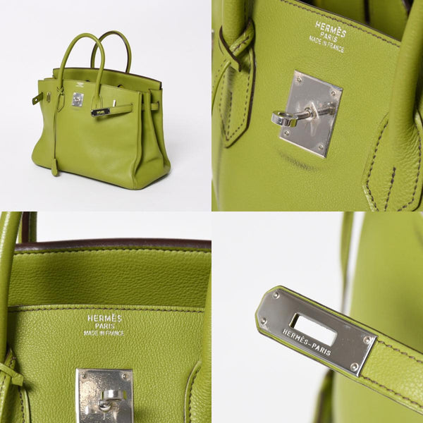 HERMES エルメス BIRKIN バーキン35 アニスグリーン トゴ シルバー金具 ハンドバッグ □H刻印 美品 中古 4a006441