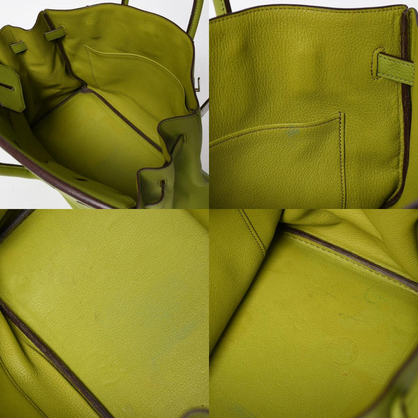 HERMES エルメス BIRKIN バーキン35 アニスグリーン トゴ シルバー金具 ハンドバッグ □H刻印 美品 中古 4a006441