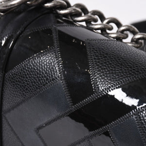 極美品 CHANEL シャネル ボーイシャネル チェーンショルダー ショルダーバッグ 30番台 ブラック 中古 4a006430