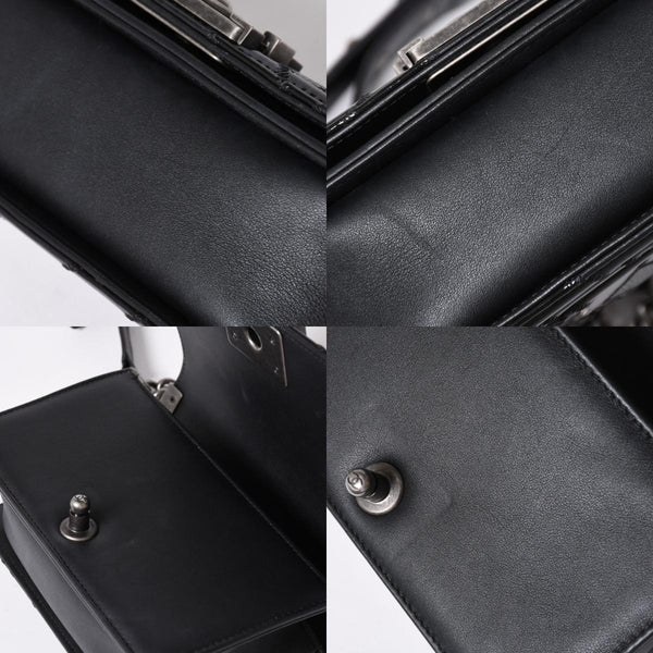 極美品 CHANEL シャネル ボーイシャネル チェーンショルダー ショルダーバッグ 30番台 ブラック 中古 4a006430