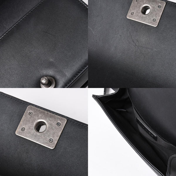 極美品 CHANEL シャネル ボーイシャネル チェーンショルダー ショルダーバッグ 30番台 ブラック 中古 4a006430