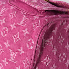 画像をギャラリービューアに読み込む, 新品同様品 LOUIS VUITTON ルイヴィトン ネオスピーディ ハンドバッグ M95214 モノグラムデニム ピンク ゴールド金具 中古 4a006493