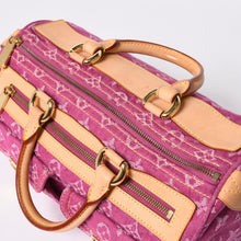 画像をギャラリービューアに読み込む, 新品同様品 LOUIS VUITTON ルイヴィトン ネオスピーディ ハンドバッグ M95214 モノグラムデニム ピンク ゴールド金具 中古 4a006493