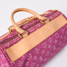 画像をギャラリービューアに読み込む, 新品同様品 LOUIS VUITTON ルイヴィトン ネオスピーディ ハンドバッグ M95214 モノグラムデニム ピンク ゴールド金具 中古 4a006493