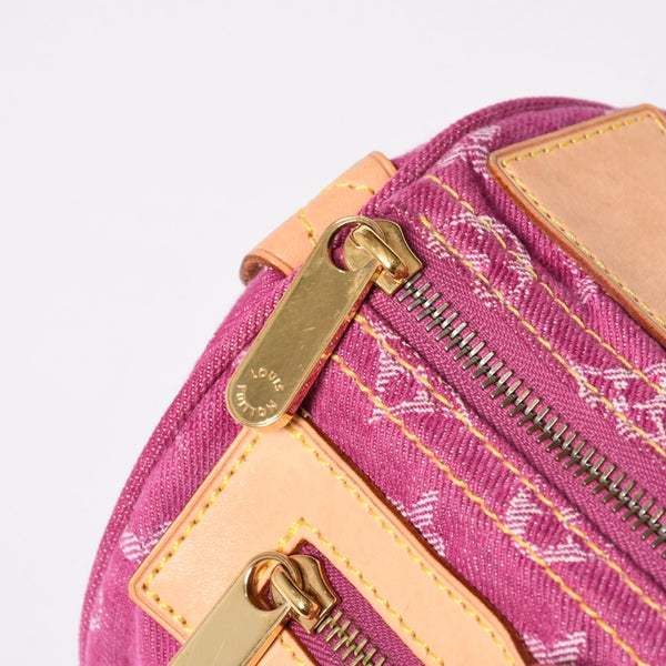 新品同様品 LOUIS VUITTON ルイヴィトン ネオスピーディ ハンドバッグ M95214 モノグラムデニム ピンク ゴールド金具 中古 4a006493