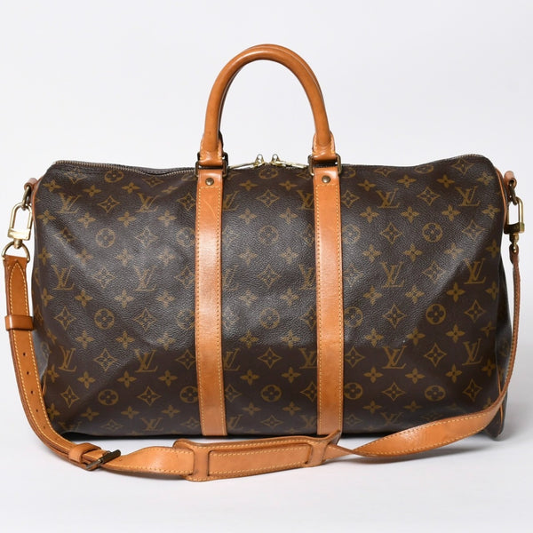 LOUIS VUITTON ルイヴィトン キーポル バンドリエール45 ボストンバッグ M41418 モノグラム ブラウン ゴールド金具 美品 中古 4a006491