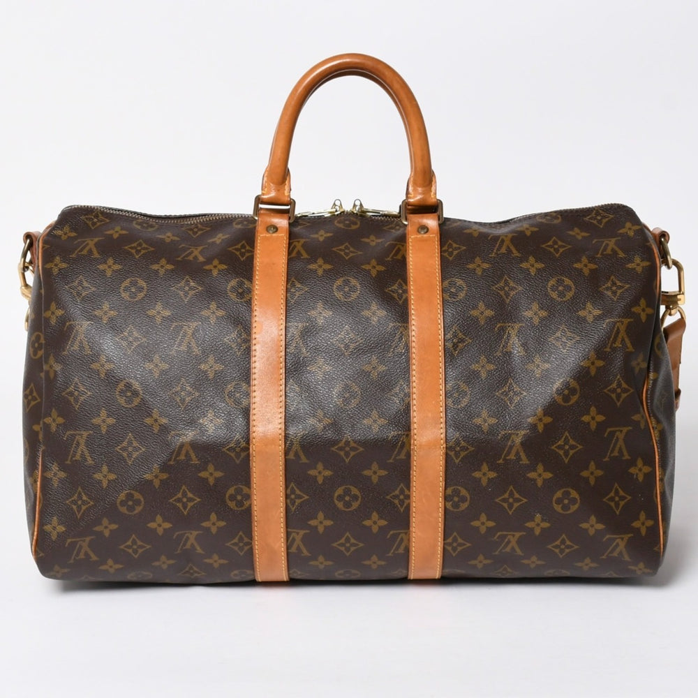 LOUIS VUITTON ルイヴィトン キーポル バンドリエール45 ボストンバッグ M41418 モノグラム ブラウン ゴールド金具 美品 中古 4a006491