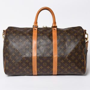 LOUIS VUITTON ルイヴィトン キーポル バンドリエール45 ボストンバッグ M41418 モノグラム ブラウン ゴールド金具 美品 中古 4a006491