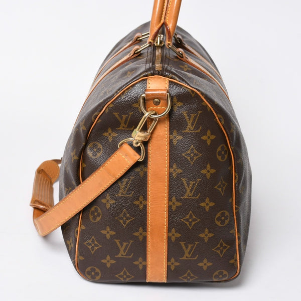 LOUIS VUITTON ルイヴィトン キーポル バンドリエール45 ボストンバッグ M41418 モノグラム ブラウン ゴールド金具 美品 中古 4a006491