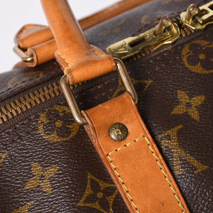 LOUIS VUITTON ルイヴィトン キーポル バンドリエール45 ボストンバッグ M41418 モノグラム ブラウン ゴールド金具 美品 中古 4a006491