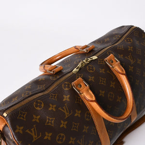 LOUIS VUITTON ルイヴィトン キーポル バンドリエール45 ボストンバッグ M41418 モノグラム ブラウン ゴールド金具 美品 中古 4a006491